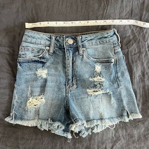 Joe’s jeans cut off denim shorts. I think the janessa style